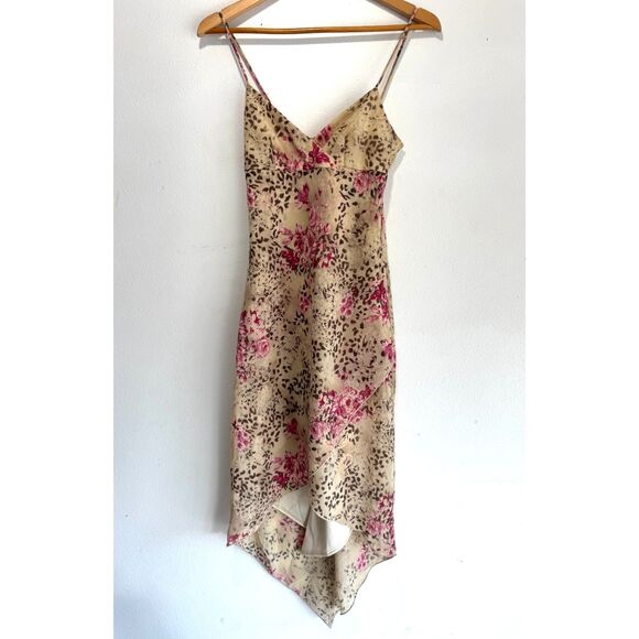 Dresses & Skirts - Y2K La Belle slip dress VTG america made asymmetric high low animal print women5